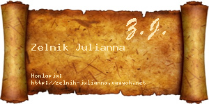 Zelnik Julianna névjegykártya